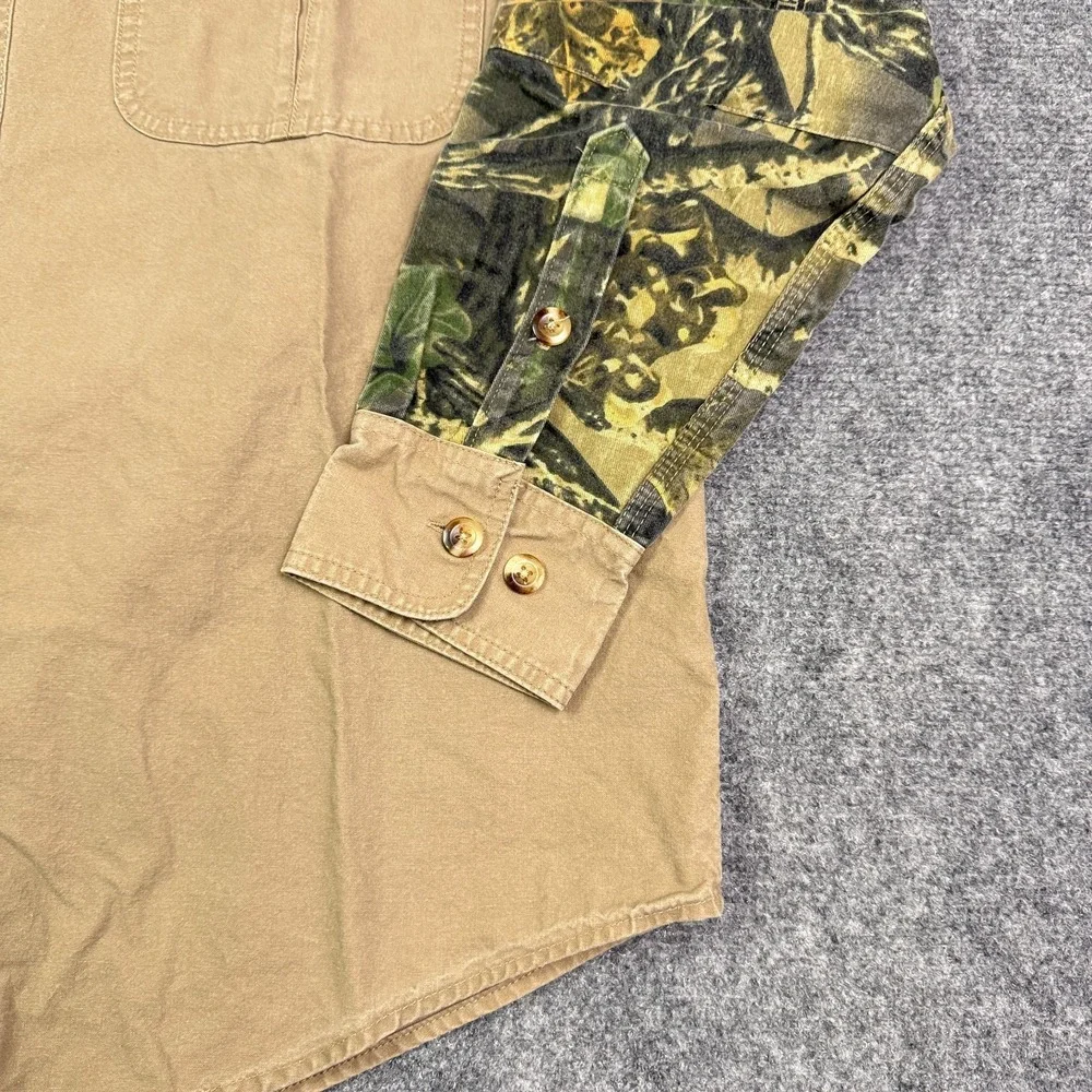 Cabelas Shooting Shirt Mens Large Seclusion 3D Camo Hunting Button Up SHOT